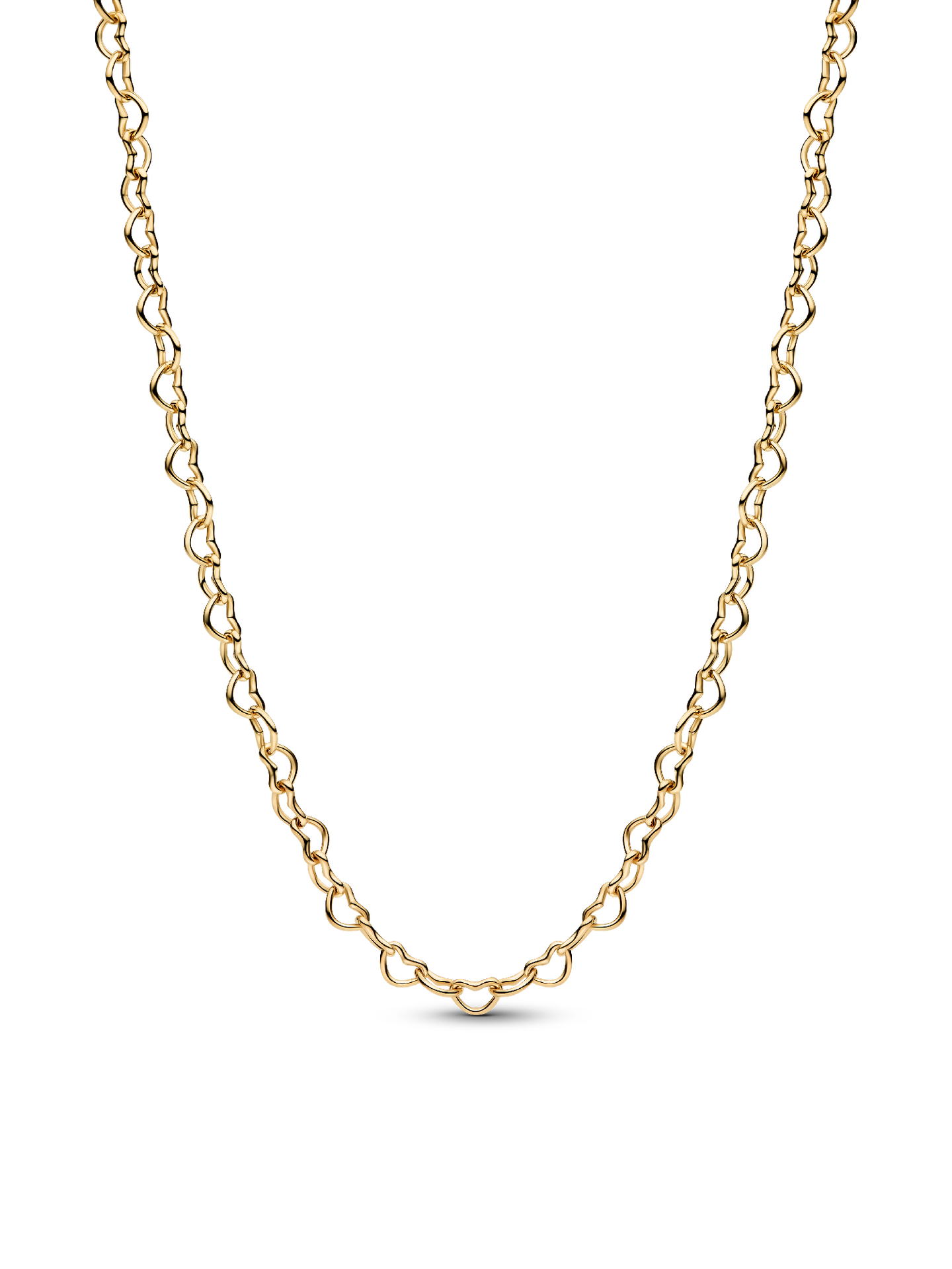 Женская цепочка Pandora Era Linked Hearts Chain, цвет: Золотой — фото 1