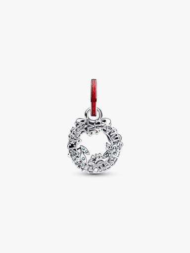 Holiday Wreath Double Dangle Charm