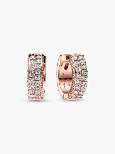 Pandora Timeless Pavé Double-row Hoop Earrings