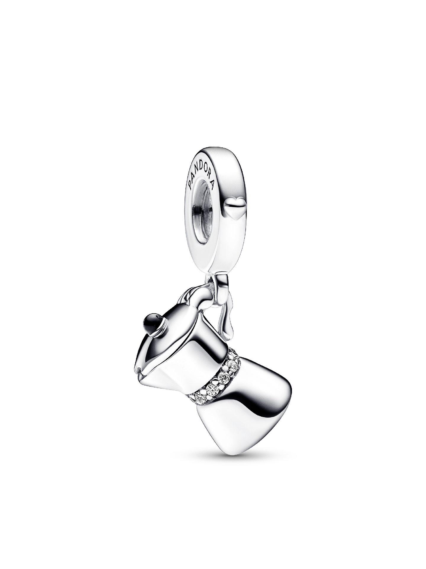 Женский шарм Pandora Moka Pot Dangle Charm, цвет: Серебро — фото 1