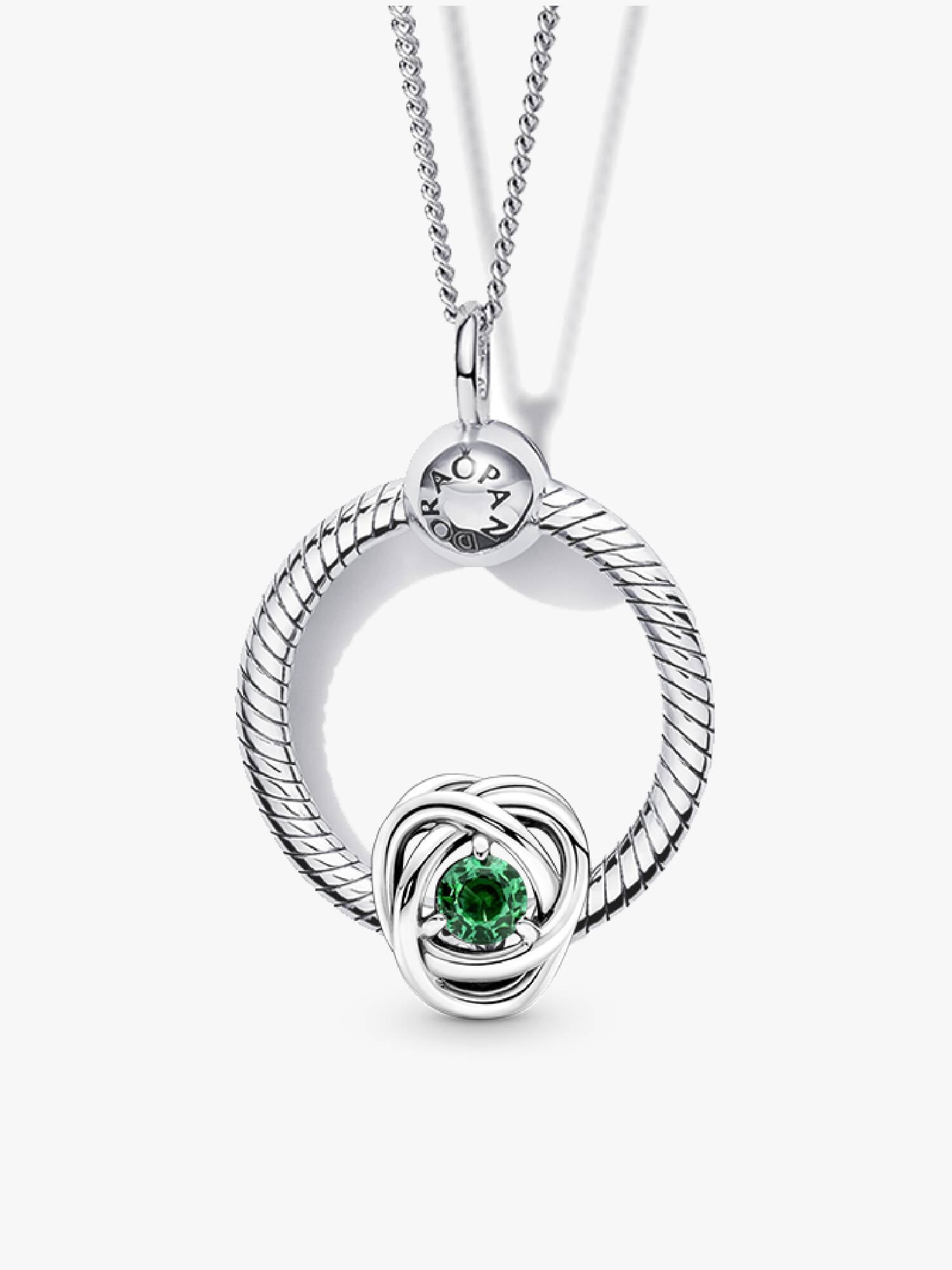 May Birthstone Eternity Circle O Pendant Set