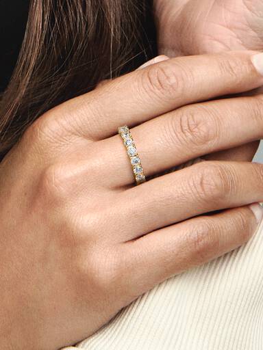 Sparkling Row Eternity Ring