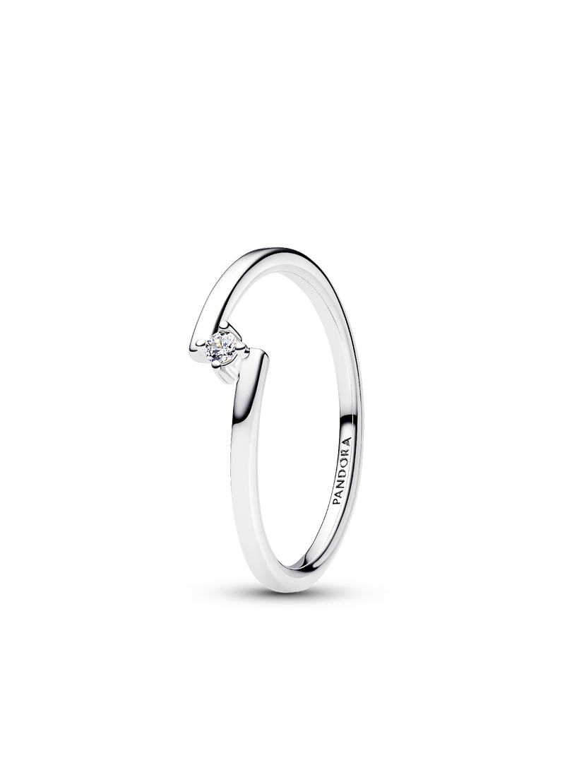Sparkling Split Solitaire Pavé Ring Stack
