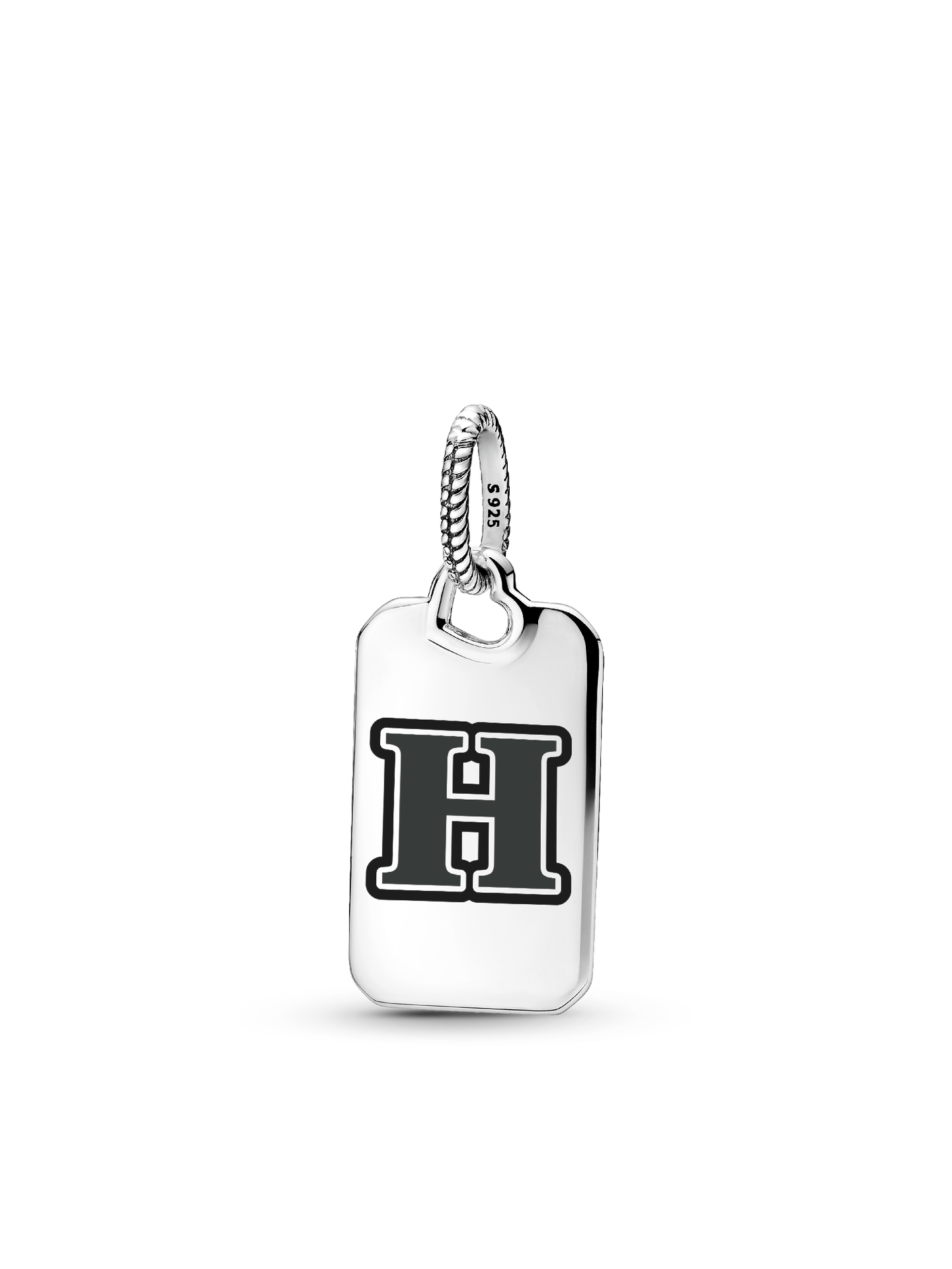 Женская подвеска Pandora Letter H Rectangle, цвет: Серебро — фото 1