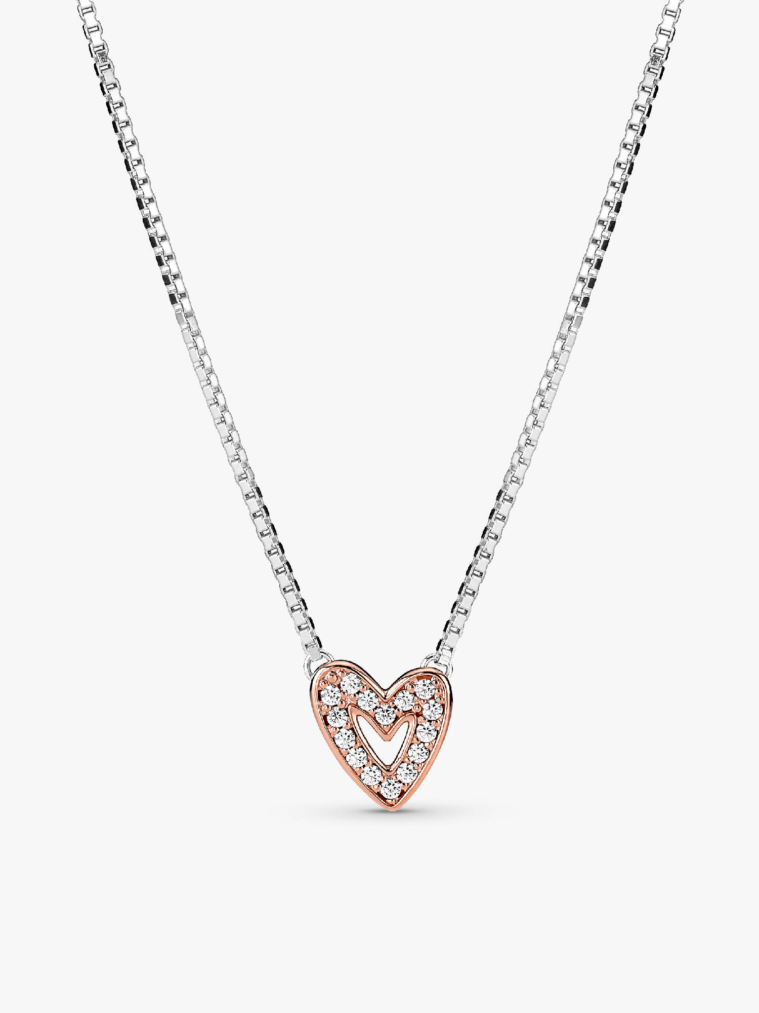 FINAL SALE - Sparkling Freehand Heart Necklace