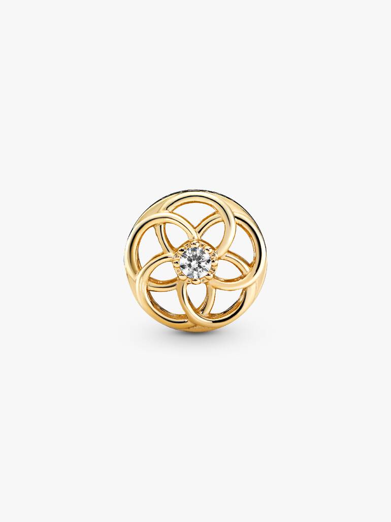 FINAL SALE - Openwork Flower Swirls Charm