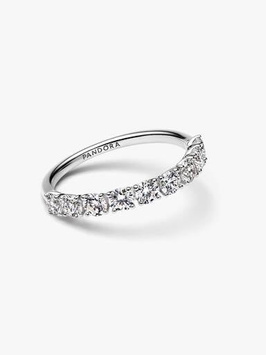 Pandora Era 14k White Gold Lab-grown Diamond Half Eternity Band Ring