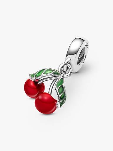 Asymmetrical Cherry Fruit Dangle Charm