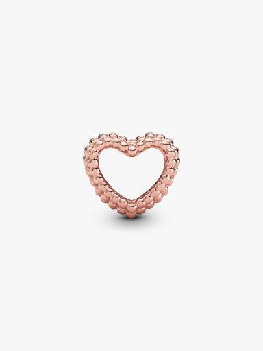 Beaded Open Heart Charm