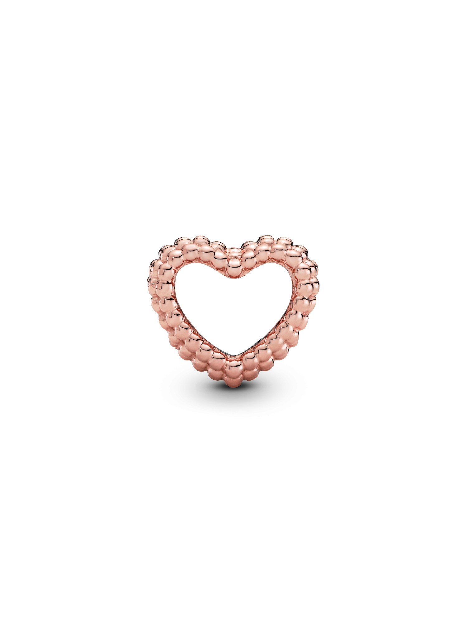 Beaded Open Heart Charm