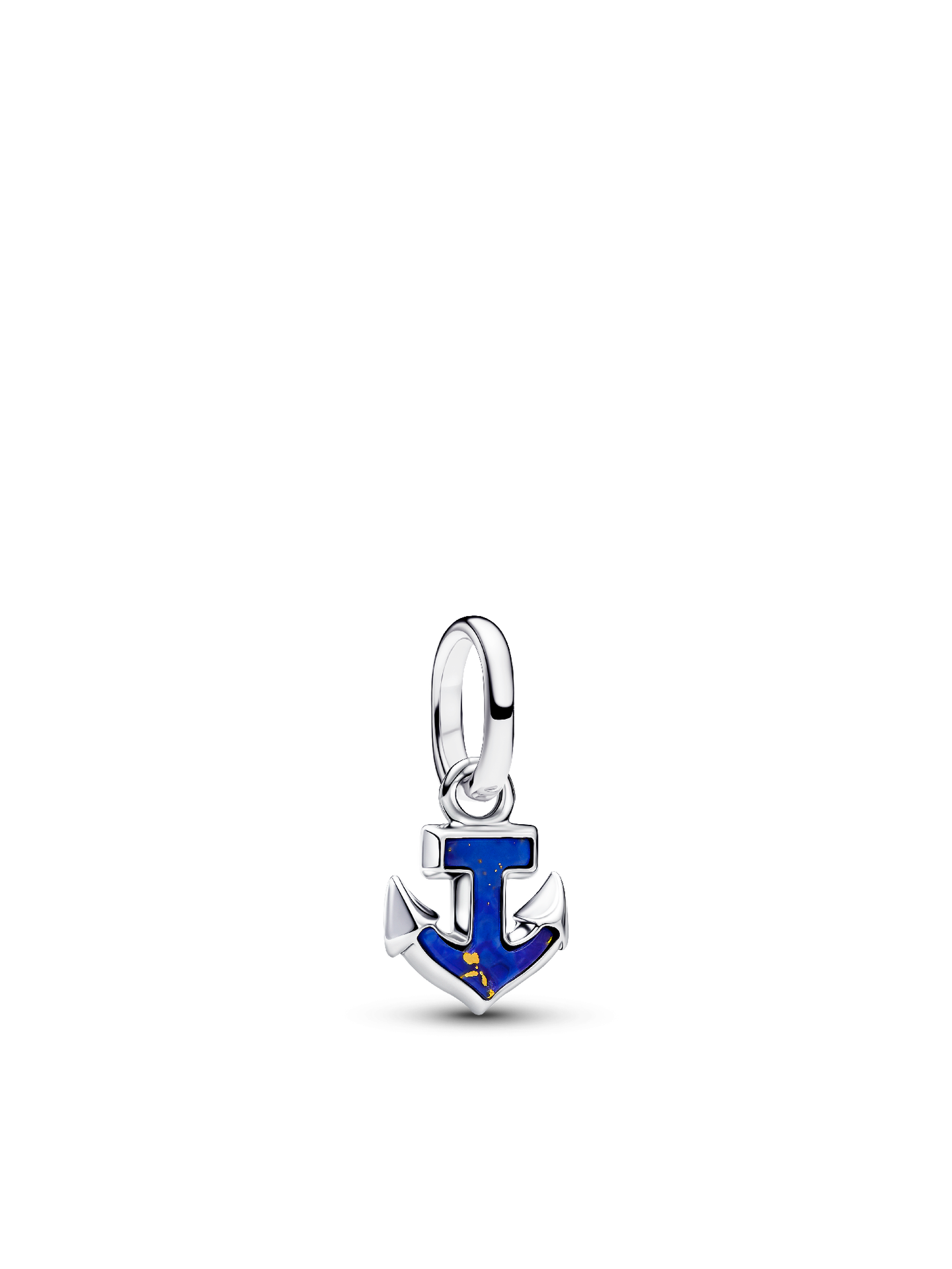 Женский шарм Pandora Blue Anchor Mini Dangle Charm, цвет: Серебро — фото 1