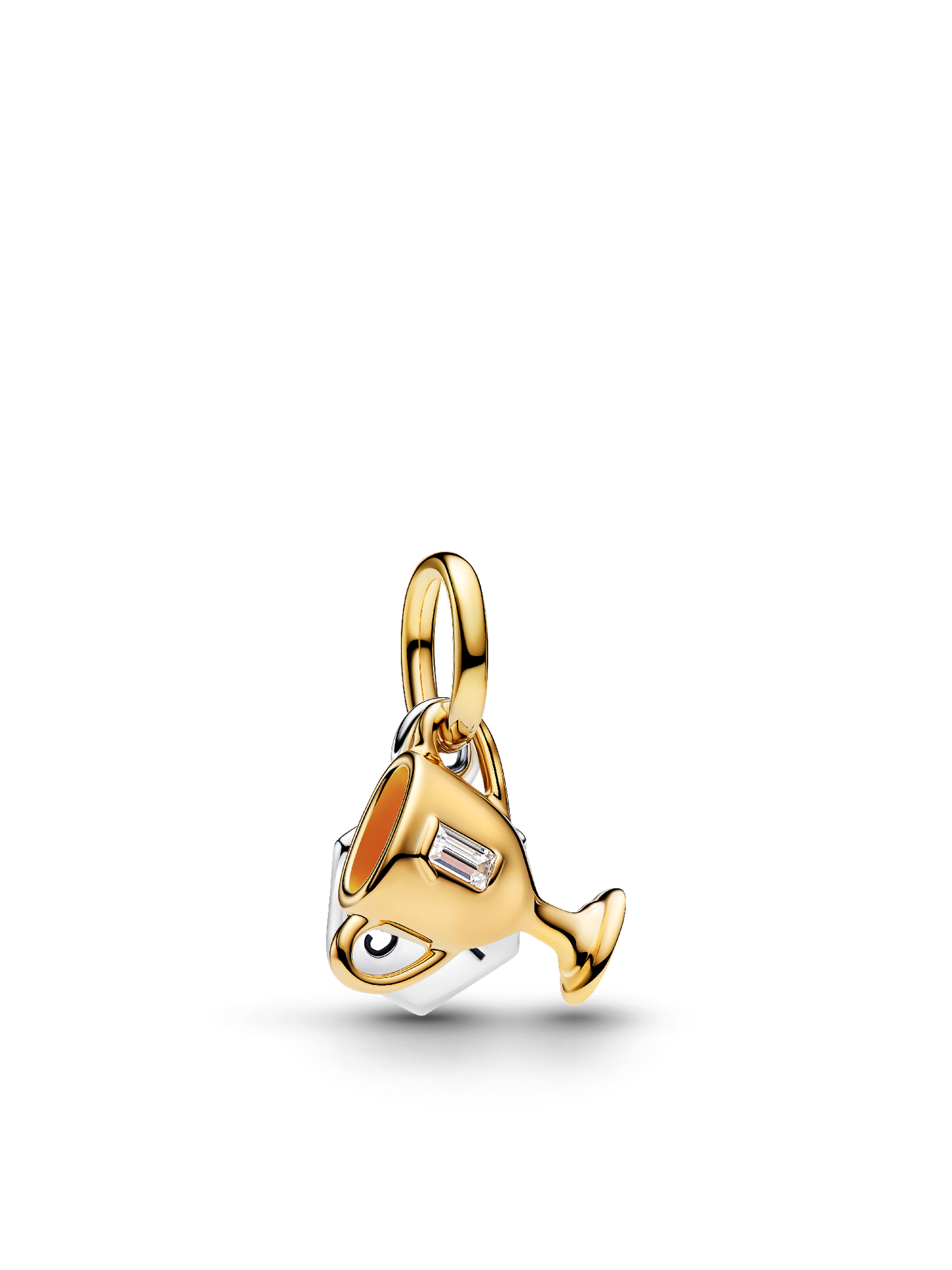 Женский шарм Pandora Engravable Trophy Double Dangle Charm, цвет: Двухцветный — фото 1
