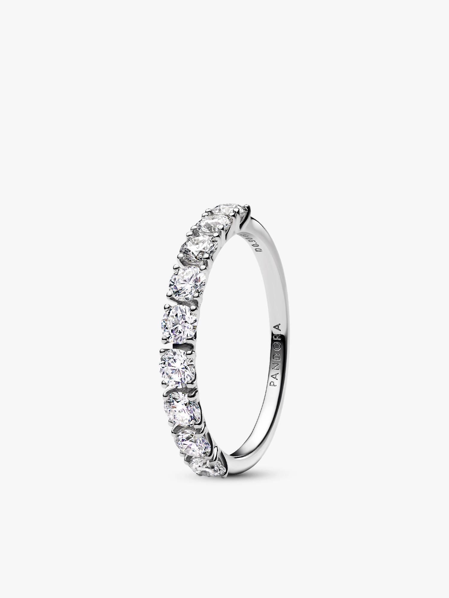 Pandora Era 14k White Gold Lab-grown Diamond Half Eternity Band Ring