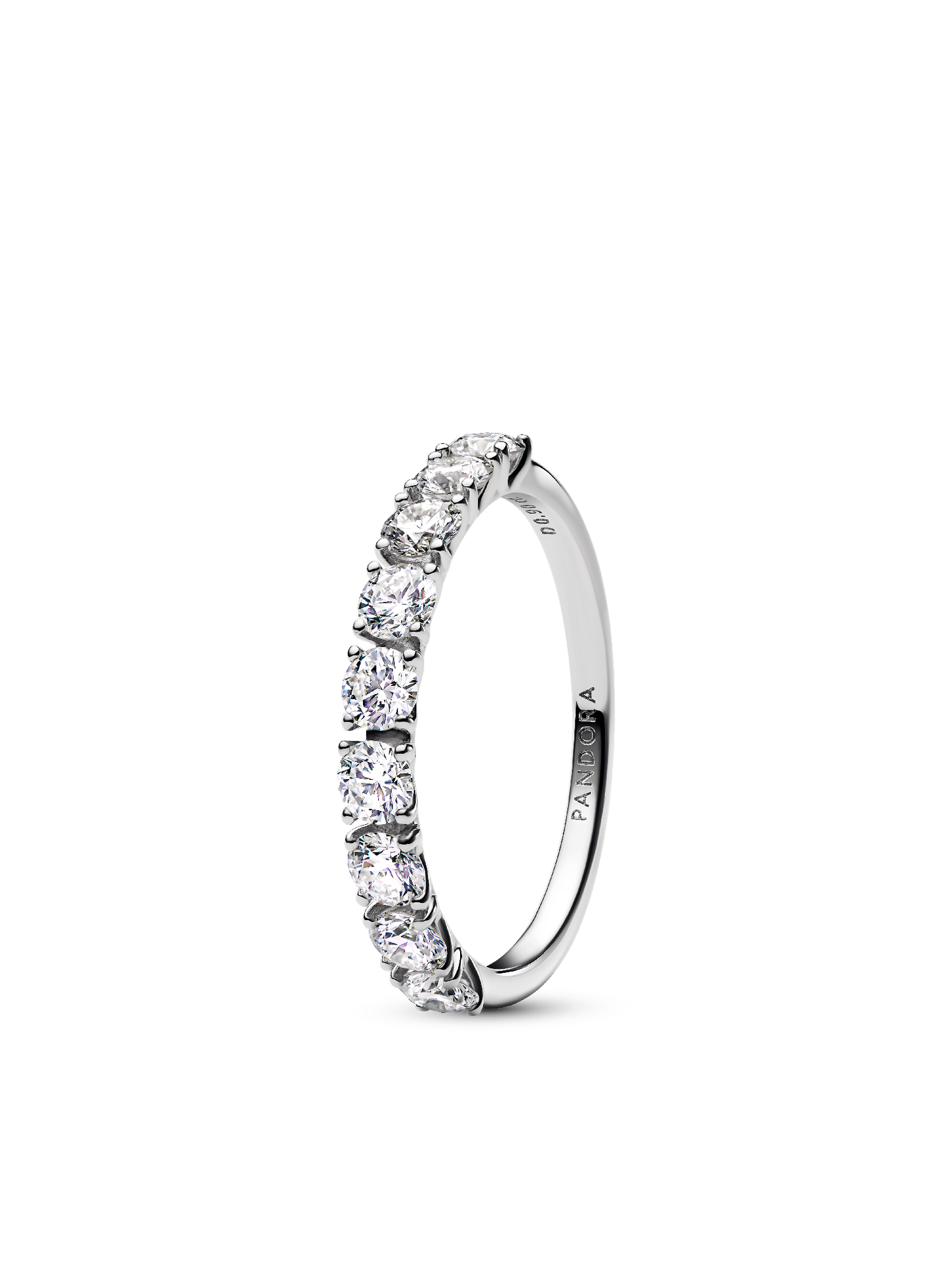 Женское кольцо Pandora Era 14k White Gold Lab-grown Diamond Half Eternity Band, цвет: Белое золото — фото 1