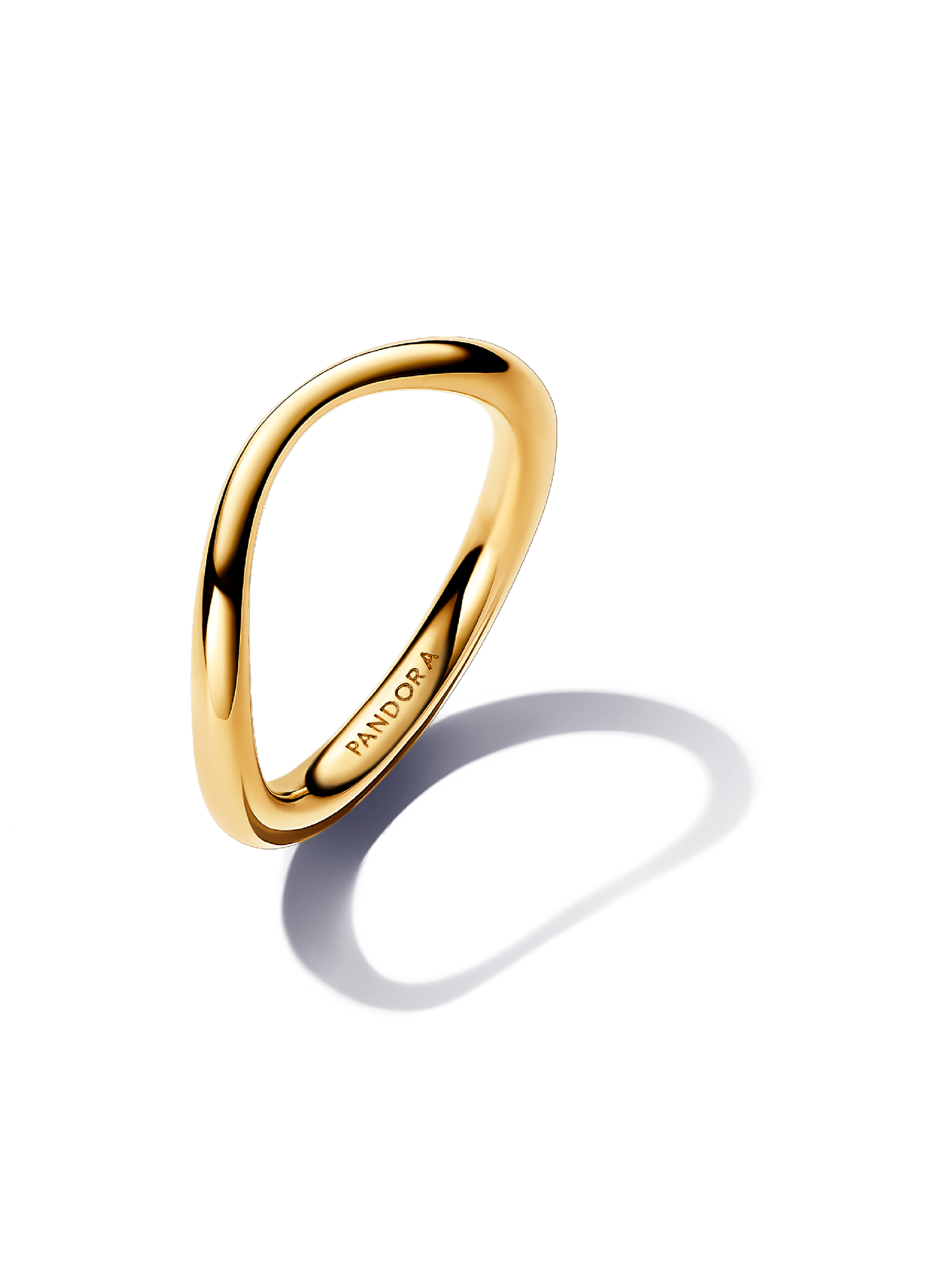 Женское кольцо Pandora Organically Shaped Band, Gold plated, цвет: Позолоченный — фото 1
