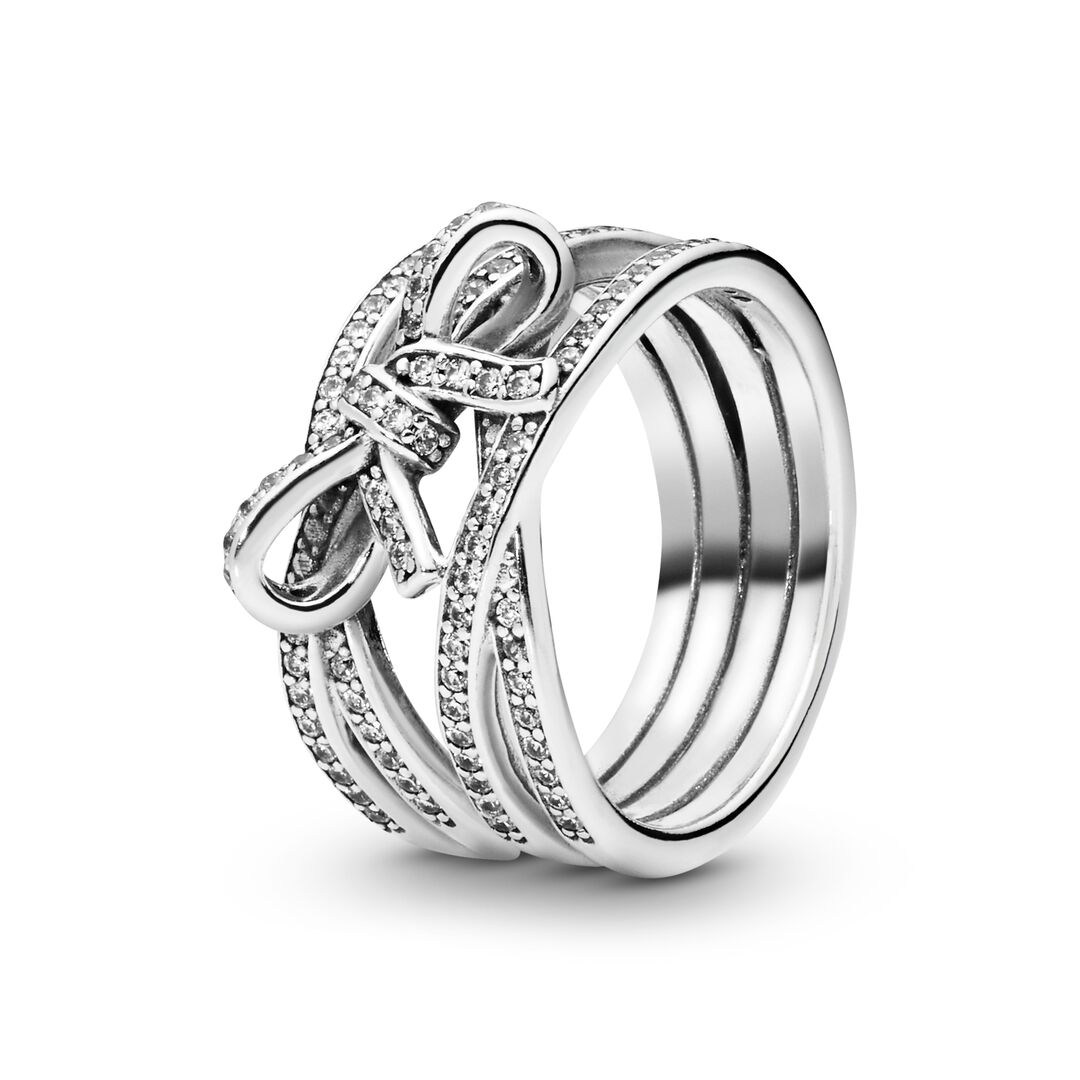 FINAL SALE - Sparkling Ribbon and Bow Ring