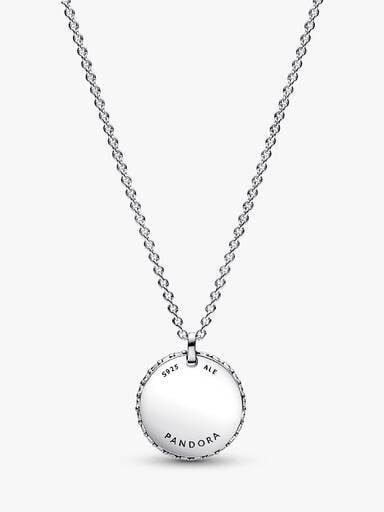 FINAL SALE - Pandora Timeless Pavé Round Pendant Necklace