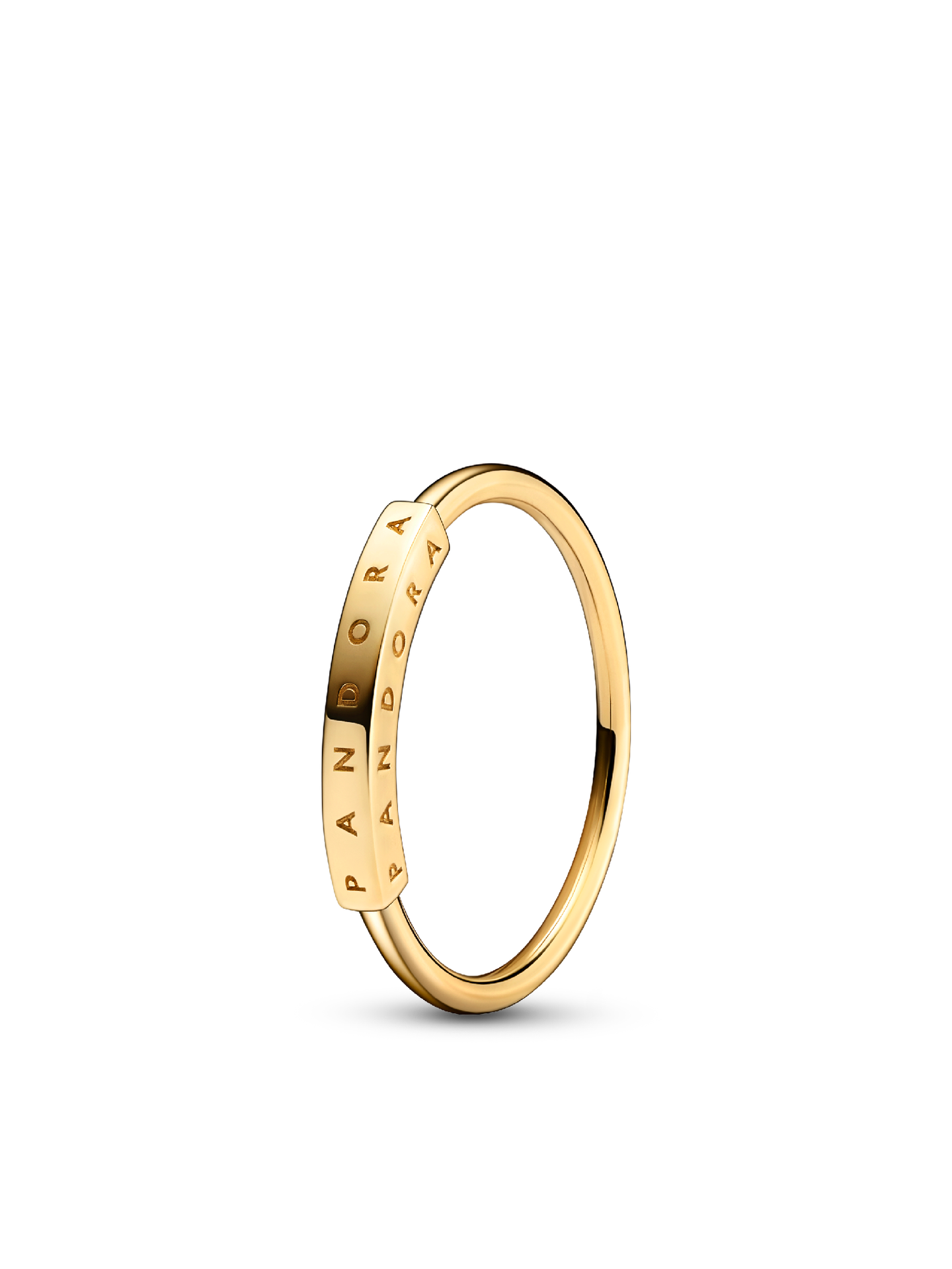 Женское кольцо Pandora Signature I-D, цвет: Золотой — фото 1