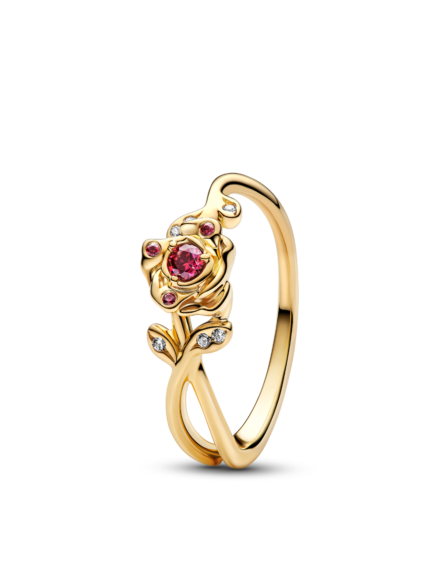 Женское кольцо Pandora Disney Beauty and the Beast Rose, Gold plated, цвет: Позолоченный — фото 1
