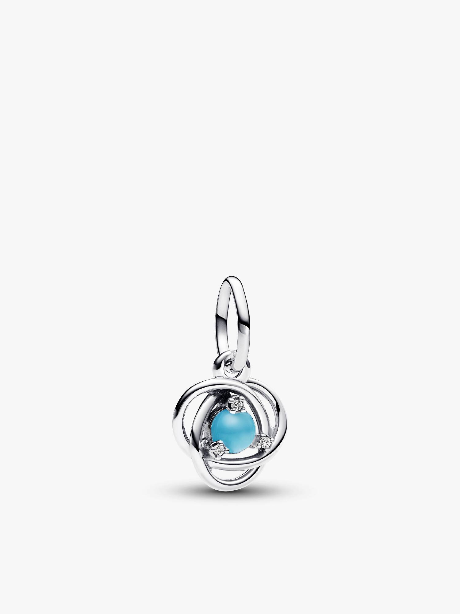 FINAL SALE - Turquoise Blue Eternity Circle Dangle Charm