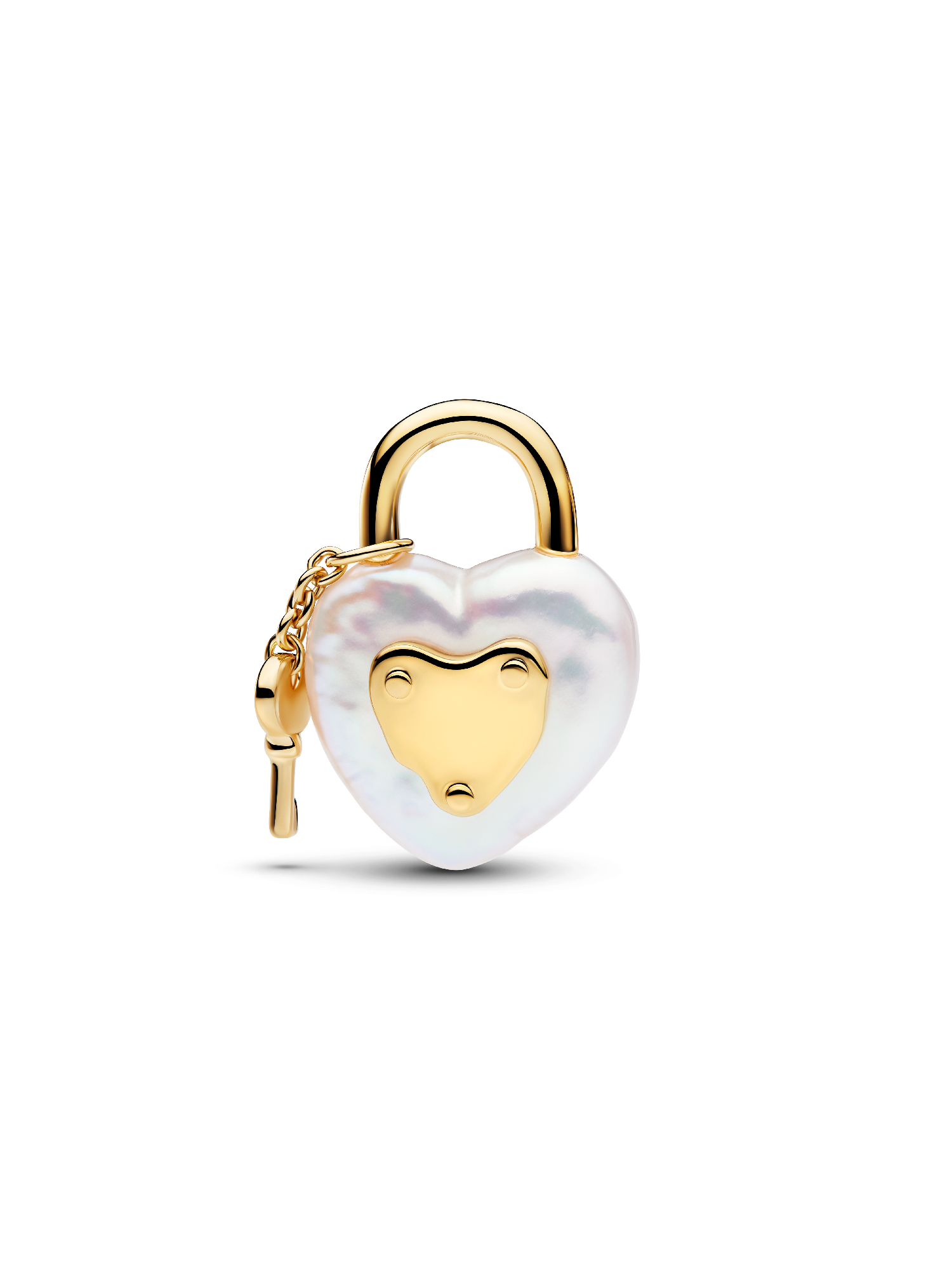 Treated Freshwater Cultured Baroque Pearl Padlock Dangle Charm