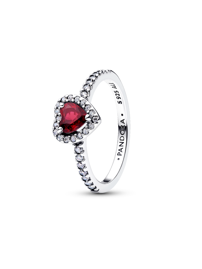 Elevated Fuchsia Rose Heart Ring