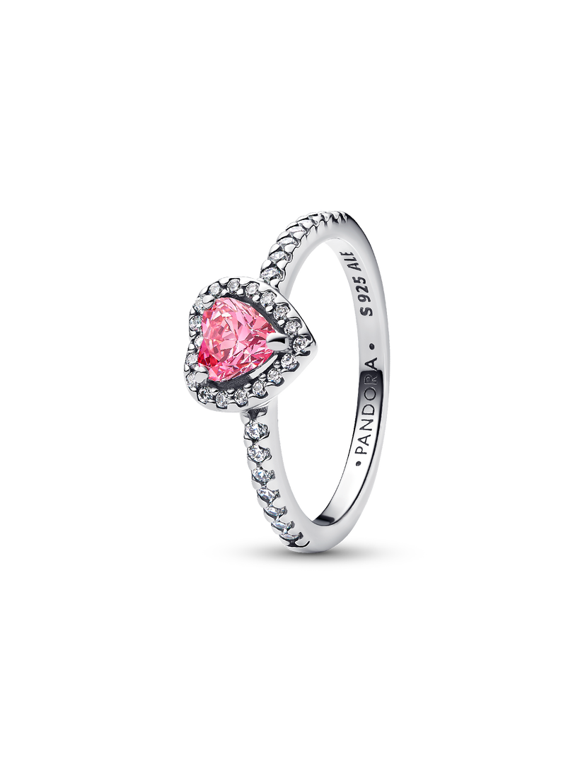 Elevated Pink Heart Ring