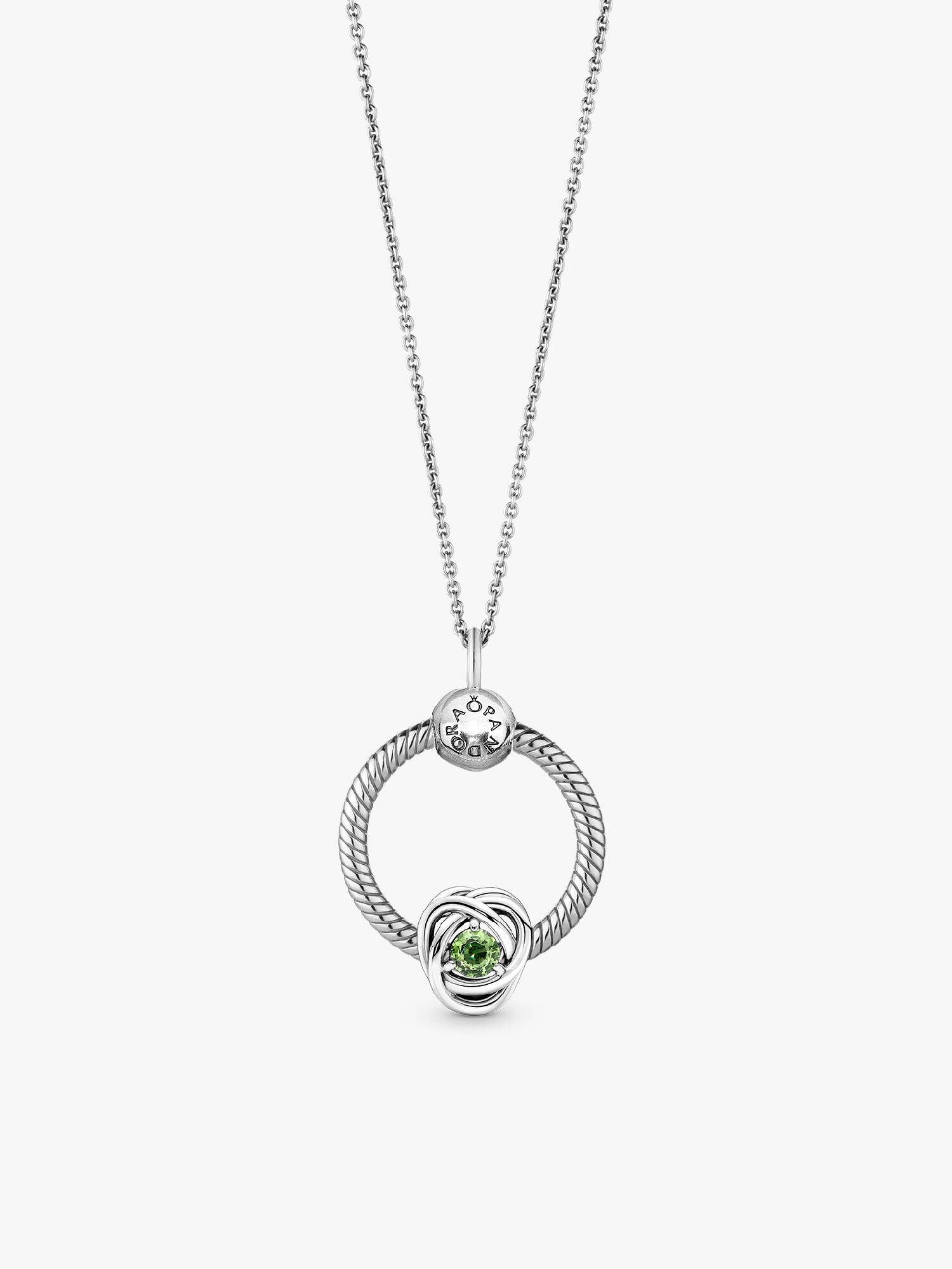 August Birthstone Eternity Circle O Pendant Set
