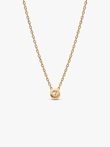 Pandora Era Bezel 14k Gold Lab-grown Diamond Pendant Necklace