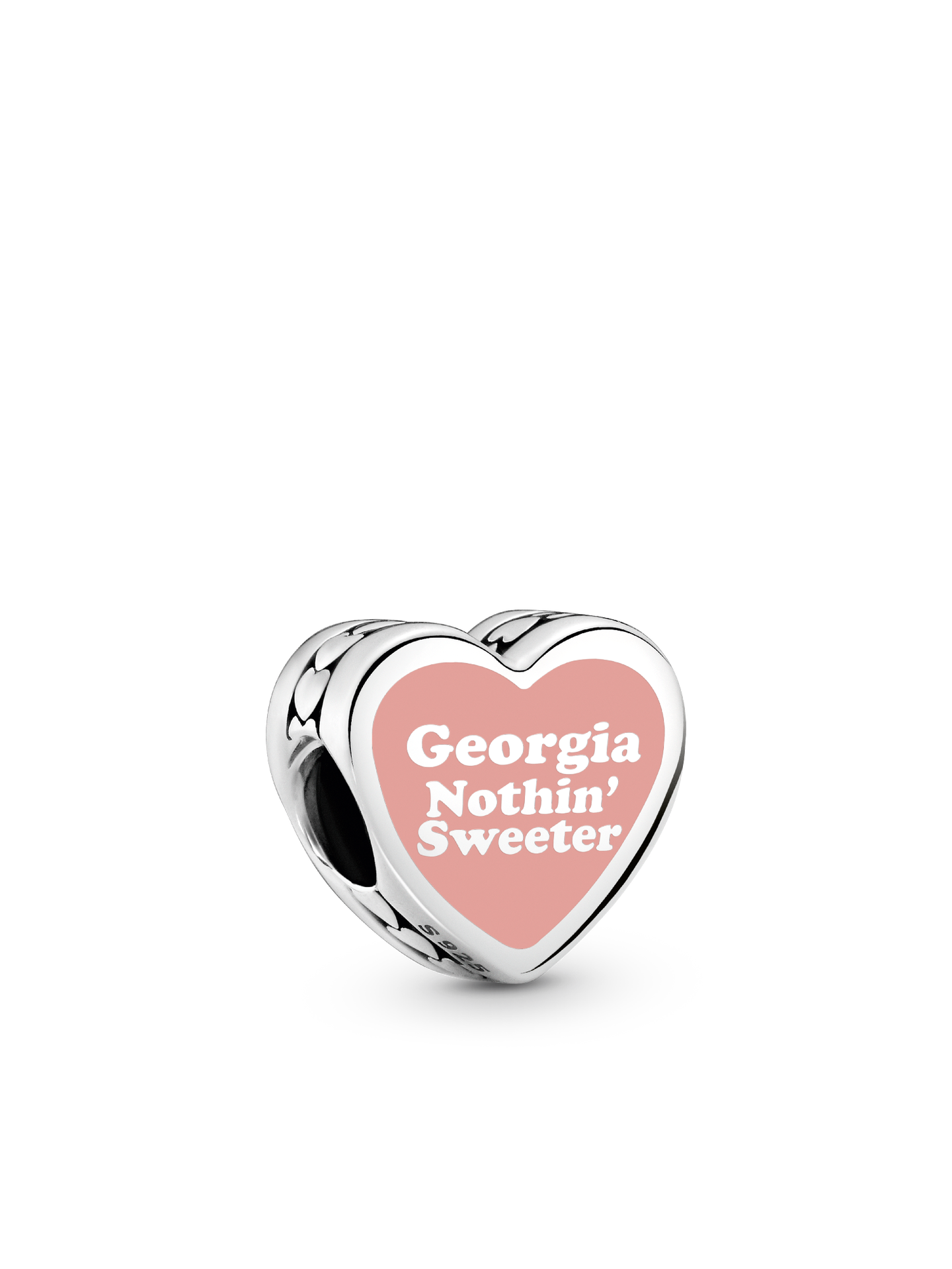 Женский шарм Pandora Georgia Nothin Sweeter Heart Charm, цвет: Серебро — фото 1