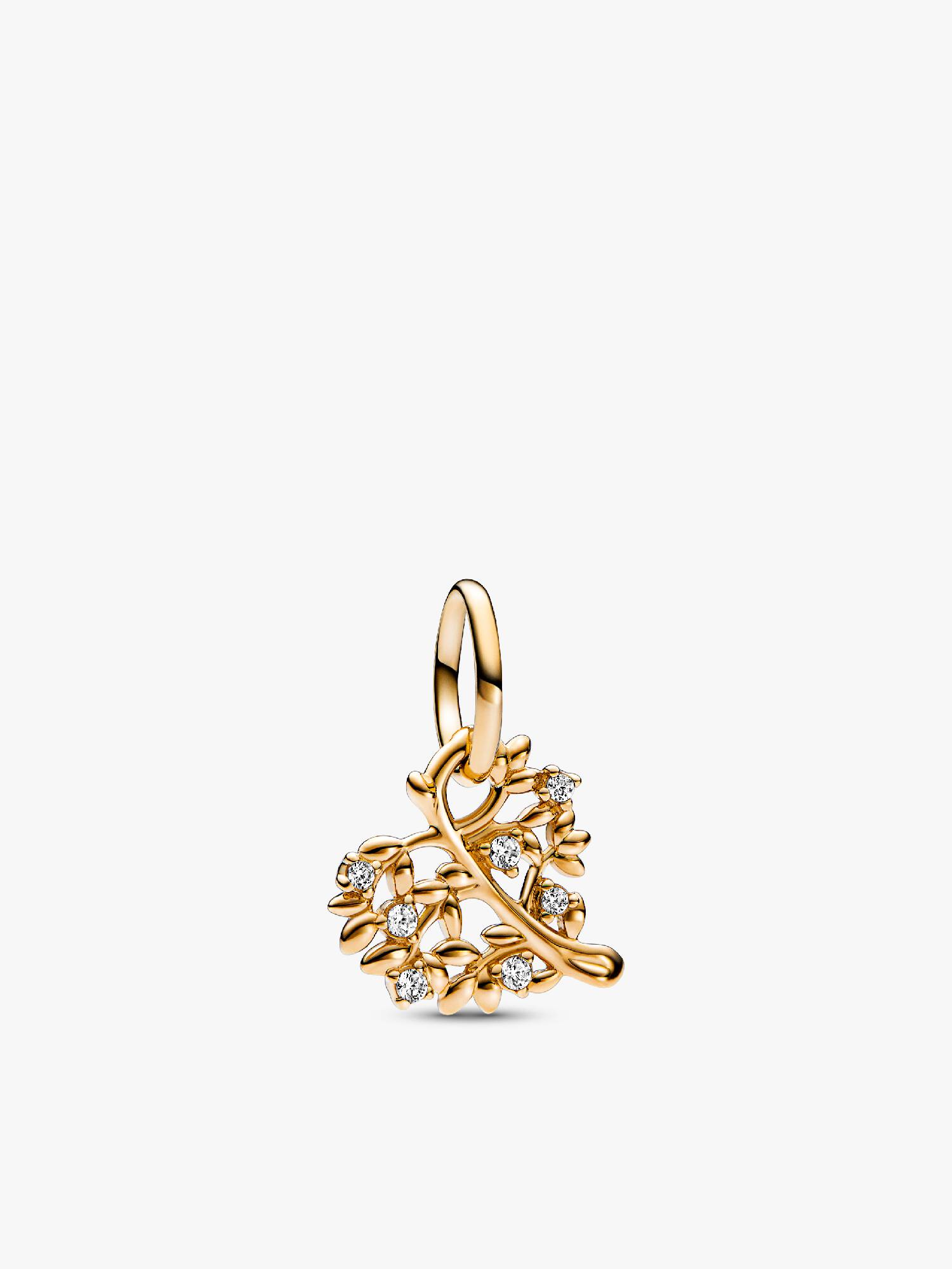 Sparkling Heart & Family Tree Dangle Charm