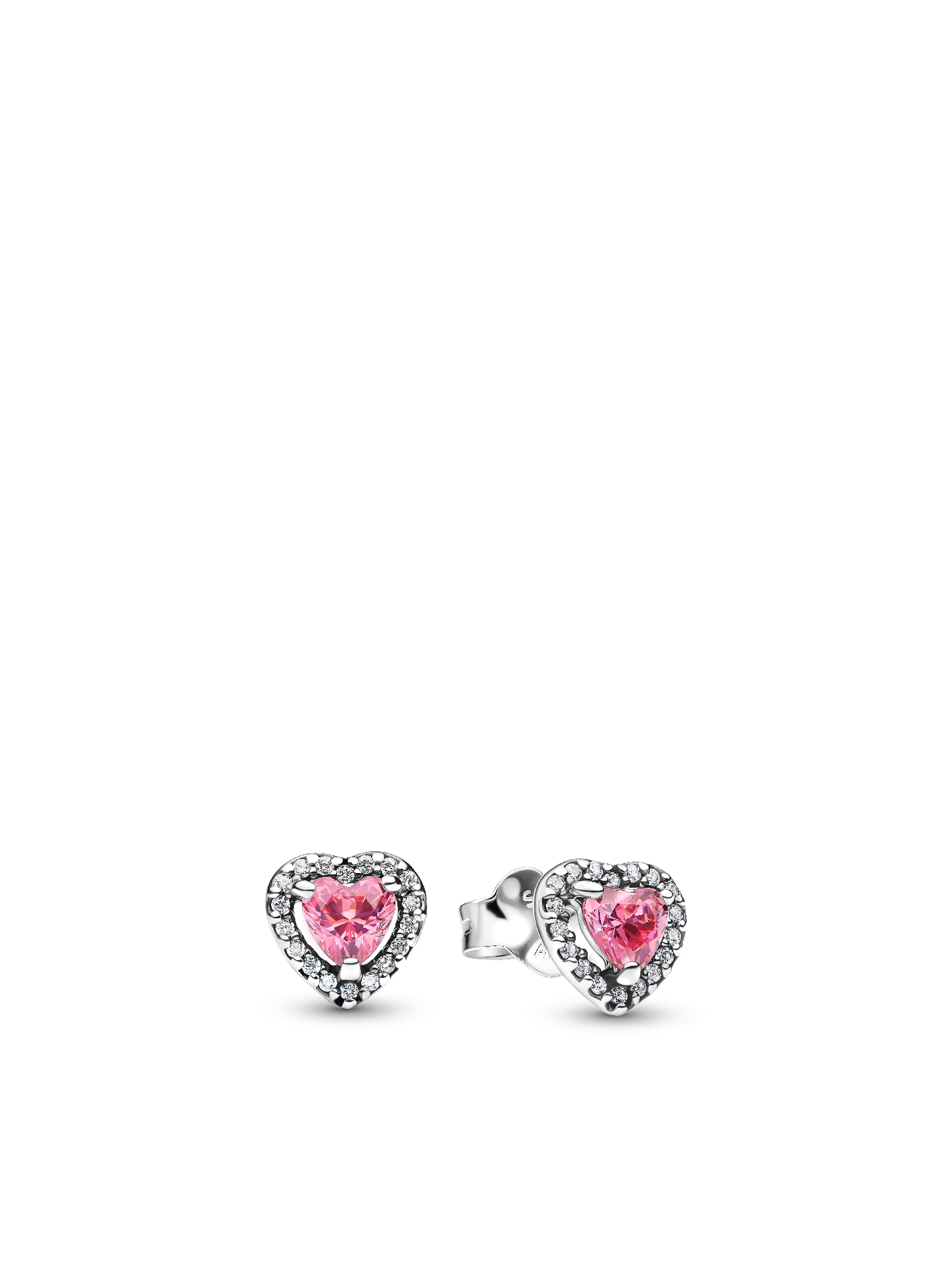 Женские серьги Pandora Elevated Pink Heart, цвет: Серебро