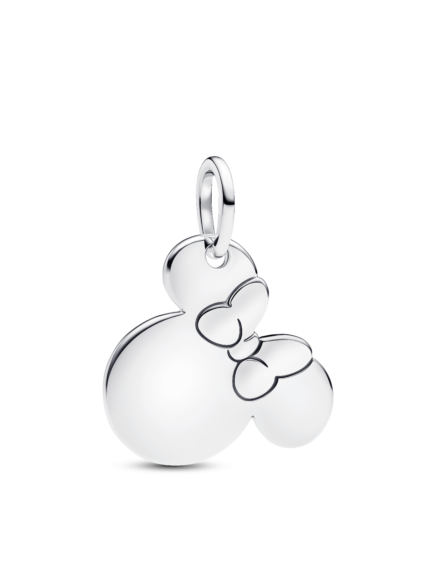 Женский шарм Pandora Disney Minnie Mouse Engravable Dangle Charm, цвет: Серебро — фото 1