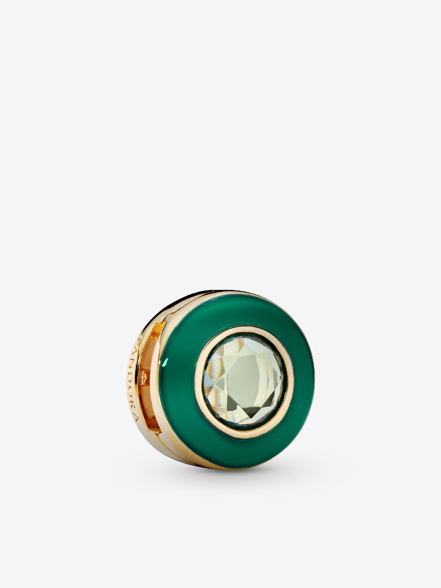 Green Circle Clip Charm