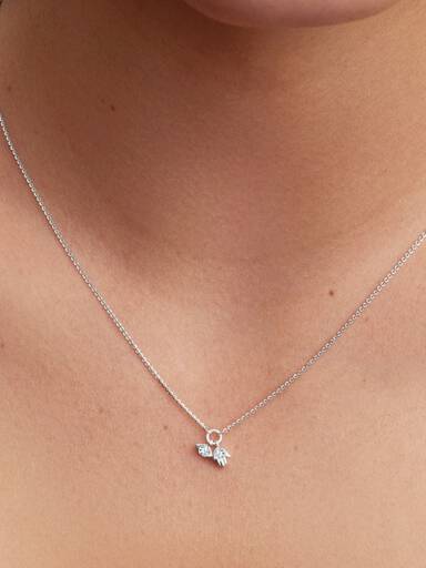 Pandora Talisman Sterling Silver Lab-Grown Diamond Evil Eye & Hamsa Hand Dangle Pendant Necklace