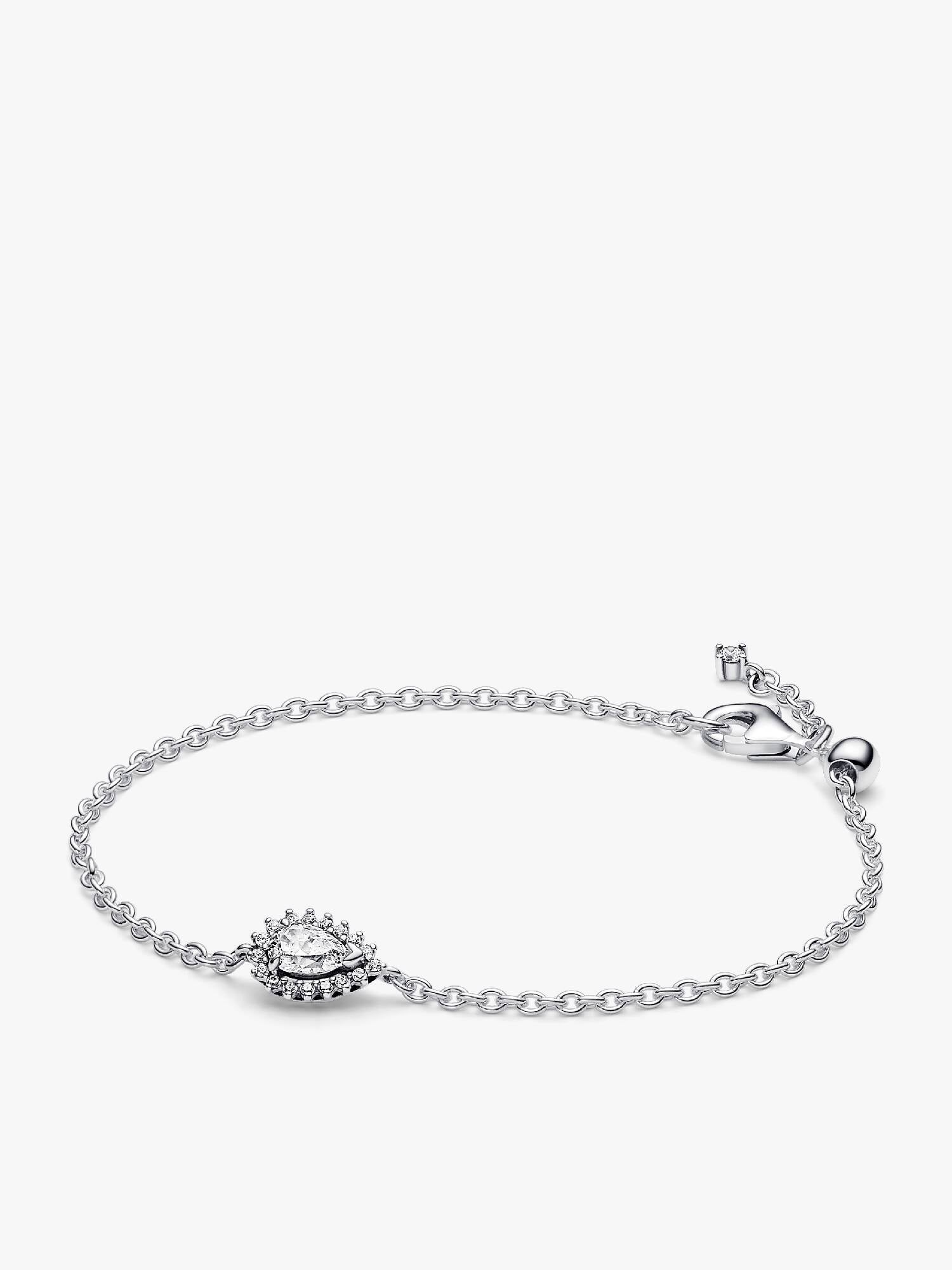 FINAL SALE - Sparkling Pear Halo Chain Bracelet