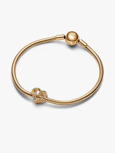 Openwork Swirling Heart & Treated Freshwater Cultured Pearl Charm