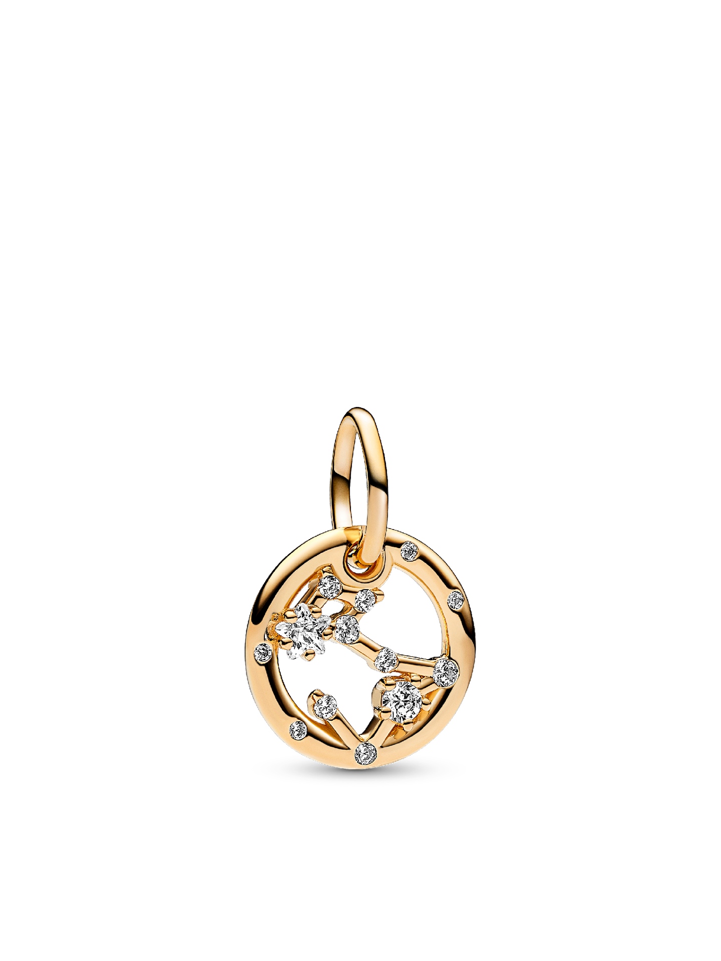 Женский шарм Pandora Pisces Zodiac Dangle Charm, цвет: Позолоченный — фото 1