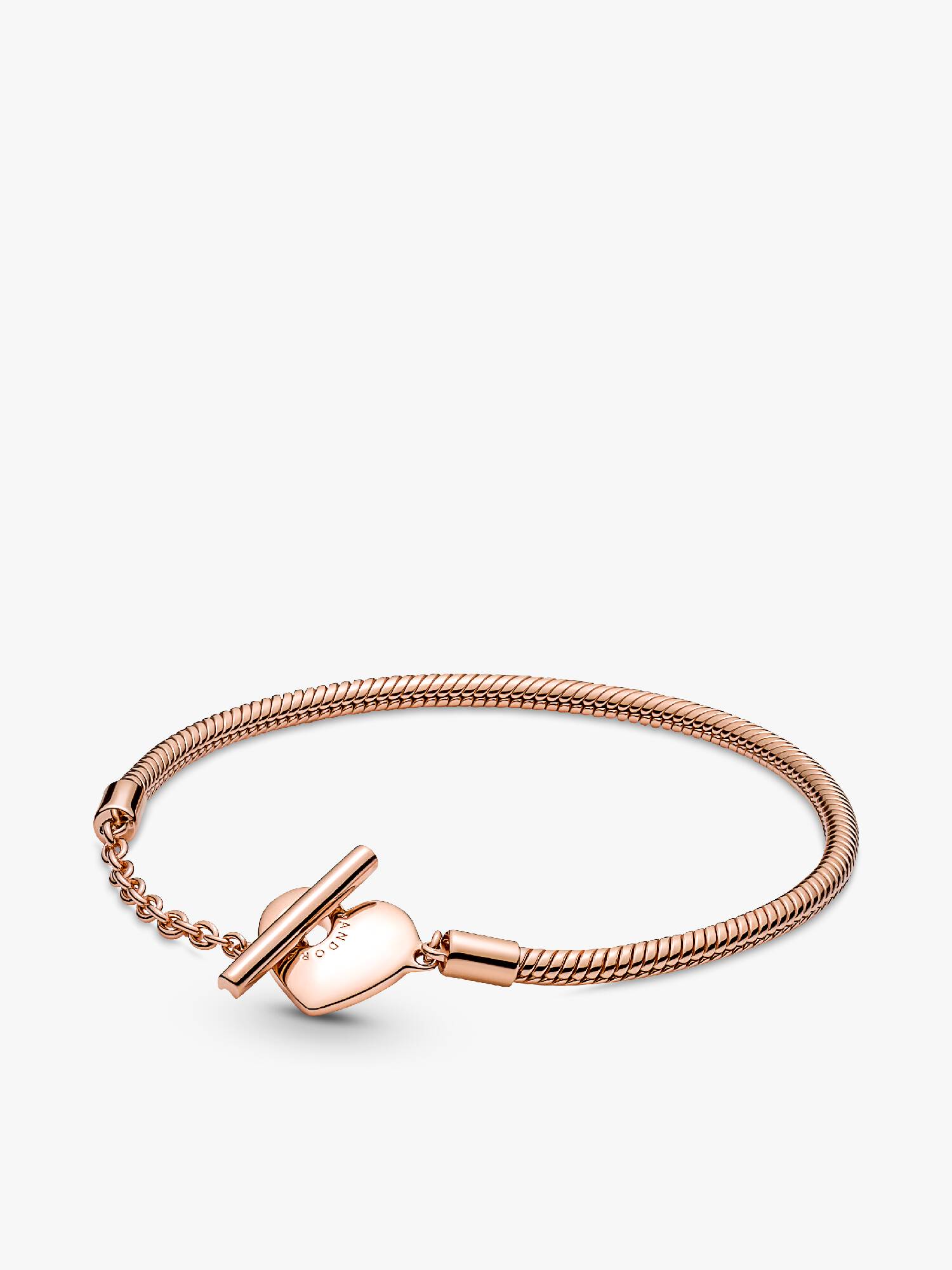 Pandora Moments Heart T-Bar Snake Chain Bracelet