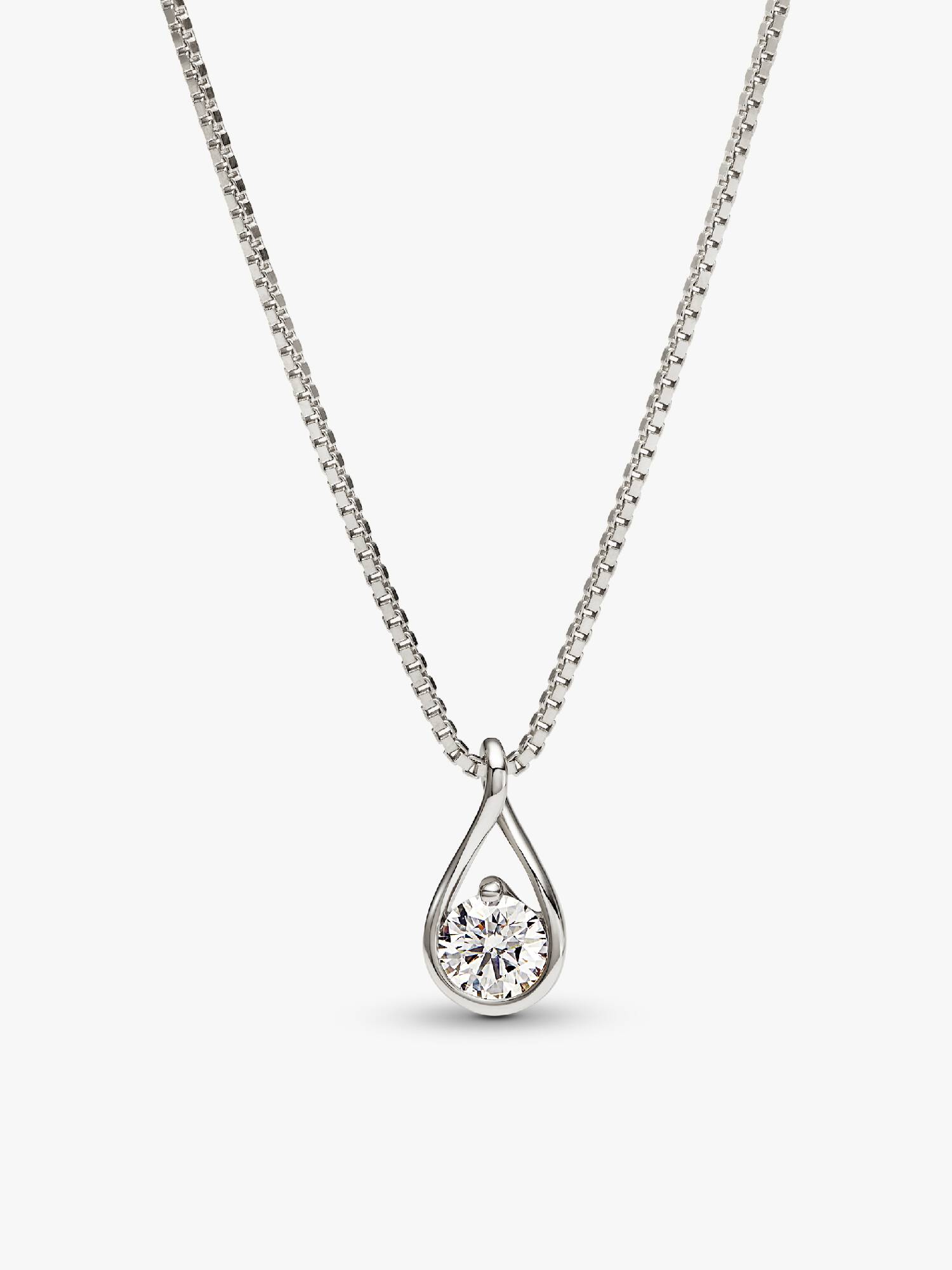 Pandora Infinite 14k White Gold Lab-grown Diamond Pendant Necklace
