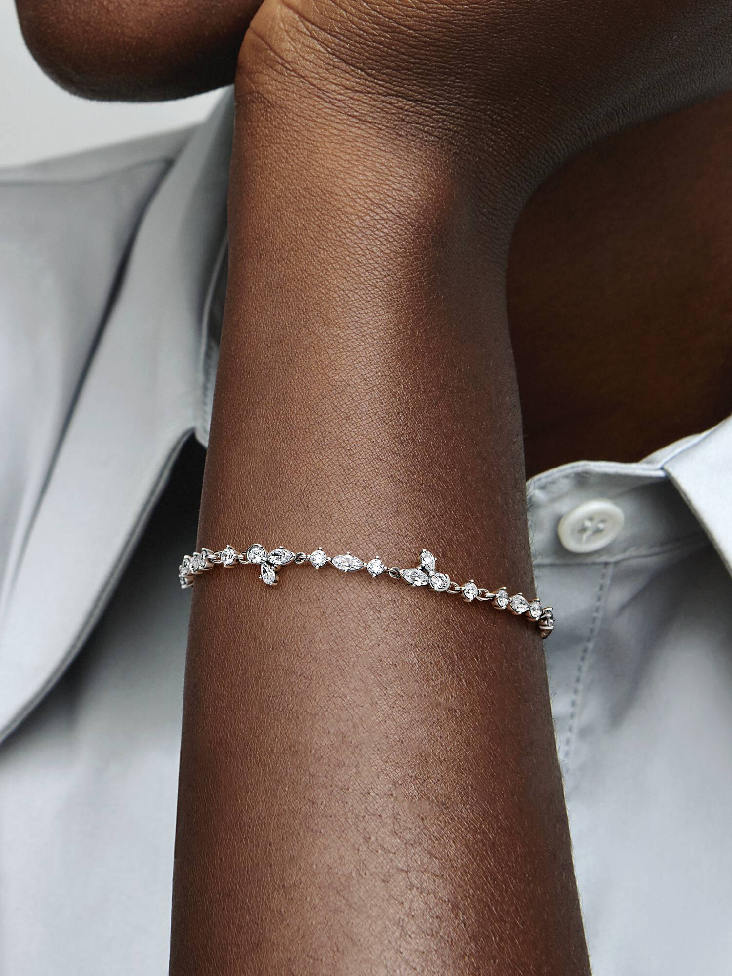 Sparkling Herbarium Cluster Chain Bracelet