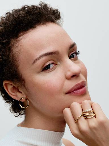 FINAL SALE - Organically Shaped Circle Stud Earrings