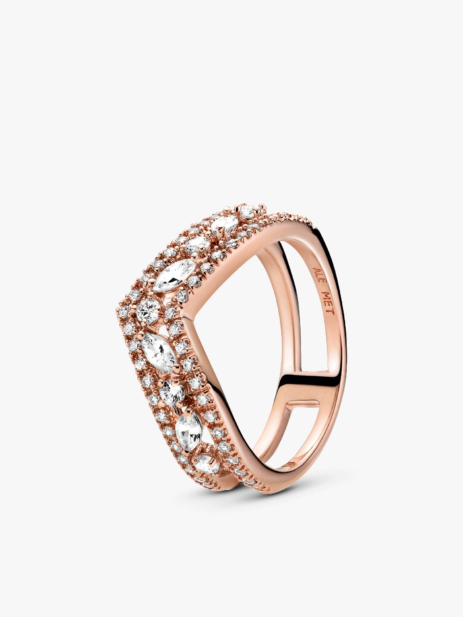 FINAL SALE - Sparkling Marquise Double Wishbone Ring