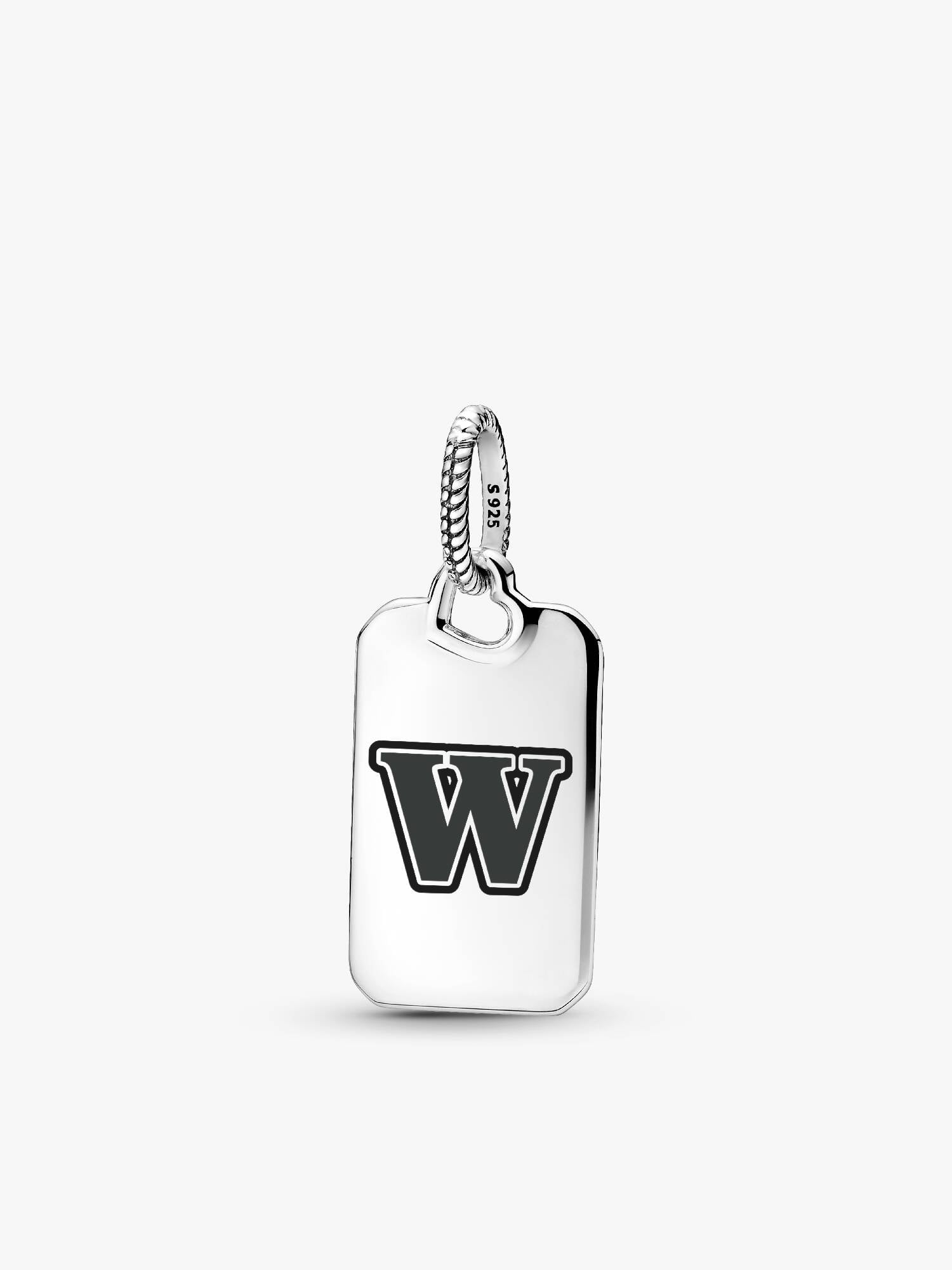 Letter W Rectangle Pendant