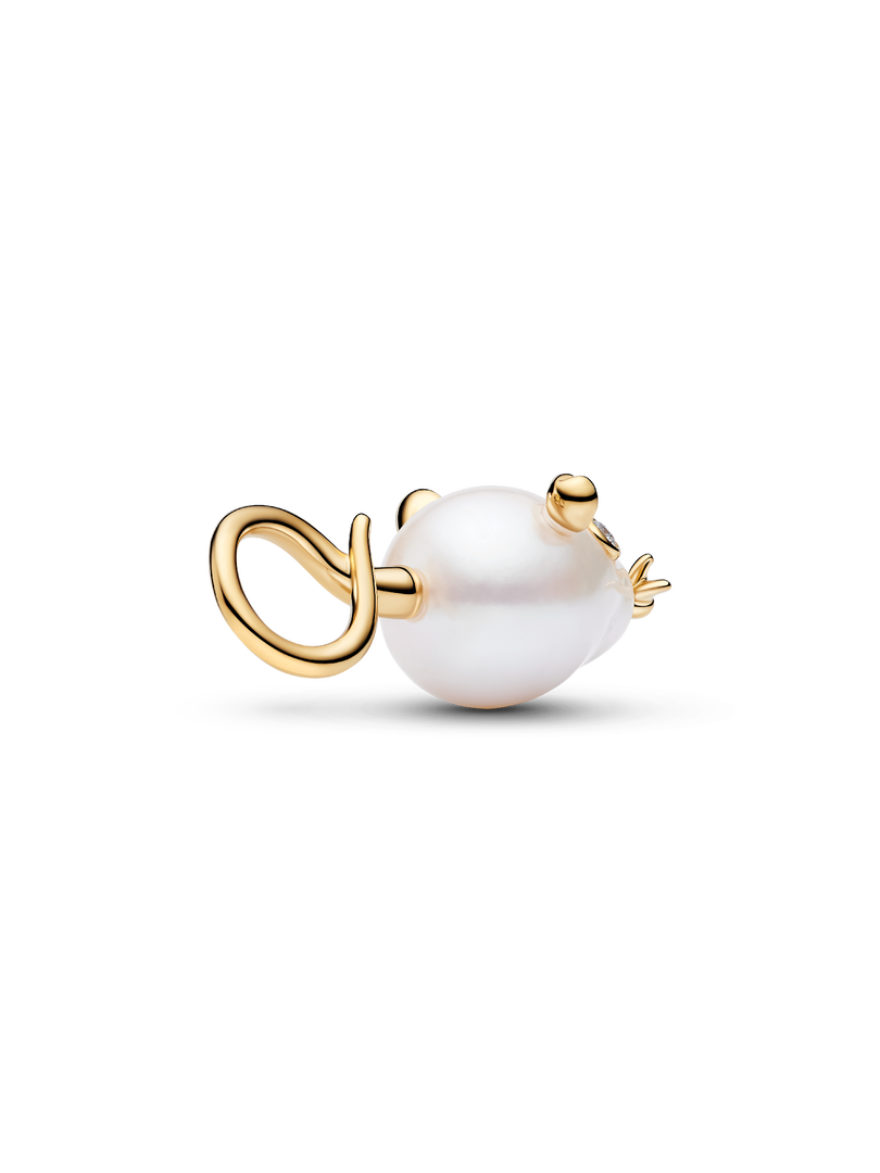 Treated Freshwater Cultured Baroque Pearl Mouse Dangle Charm