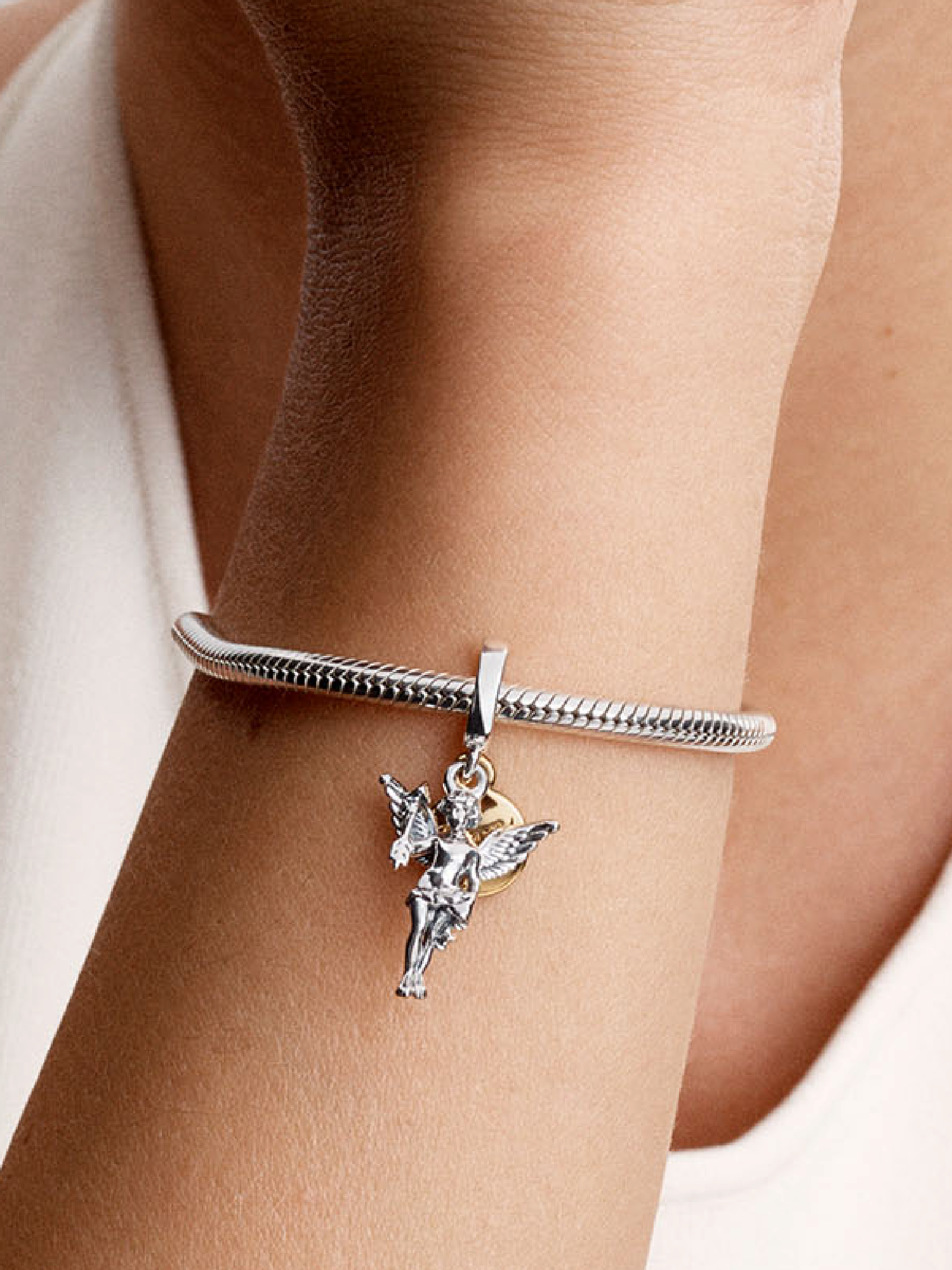 Женский шарм Pandora Cupid Dangle Charm, цвет: Двухцветный — фото 3