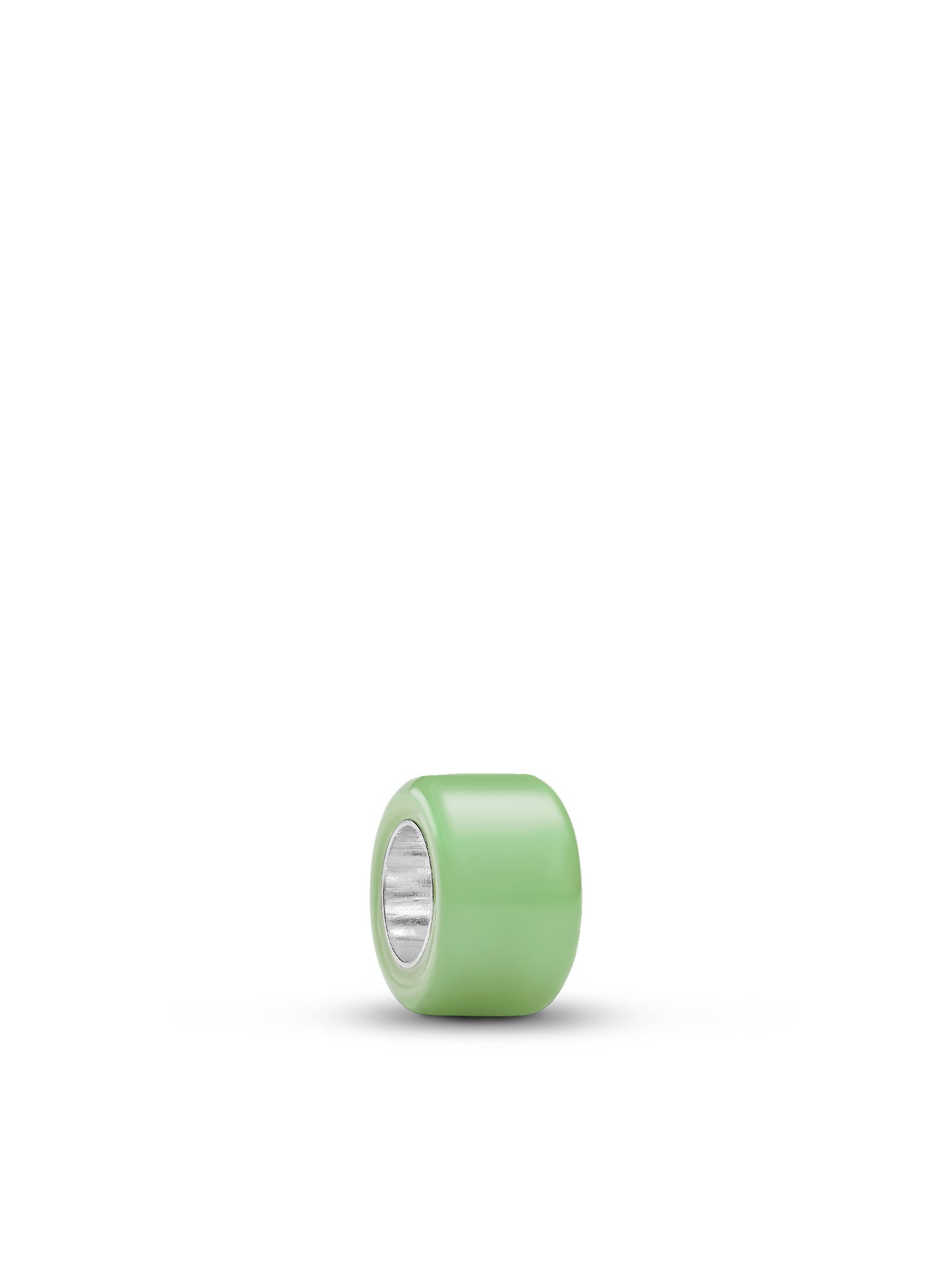 Женский шарм Pandora Green Murano Glass Mini Charm, цвет: Серебро — фото 1