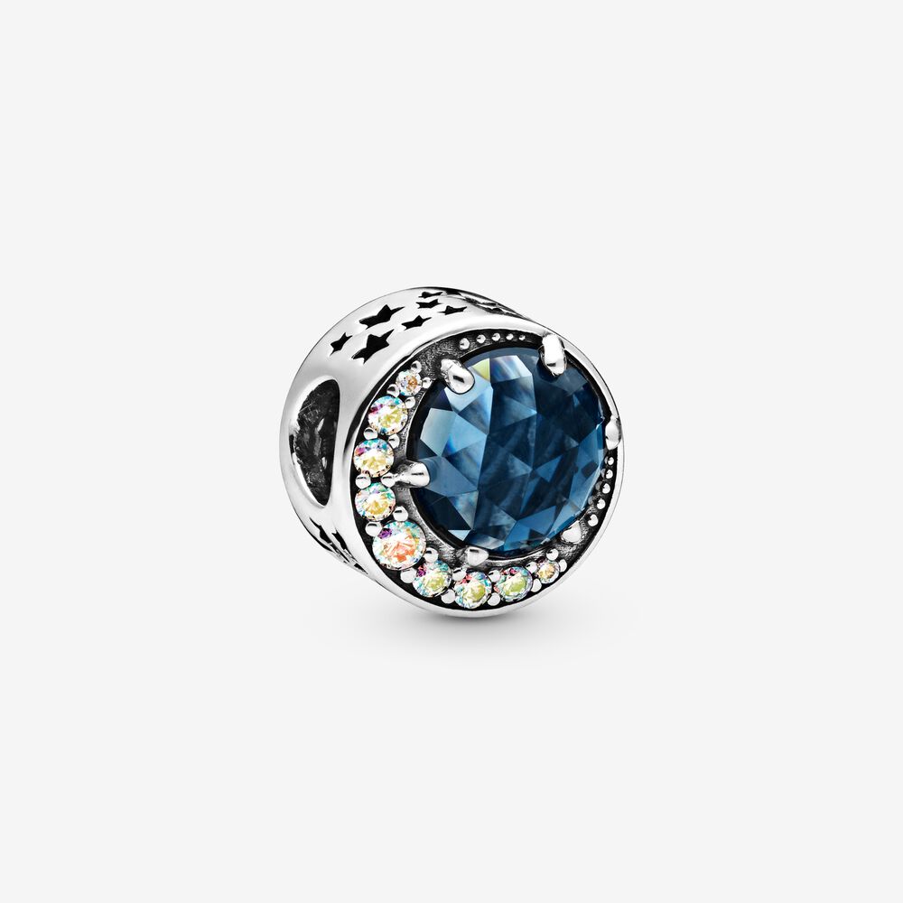 Moon and Night Sky Charm | Sterling silver | Pandora US