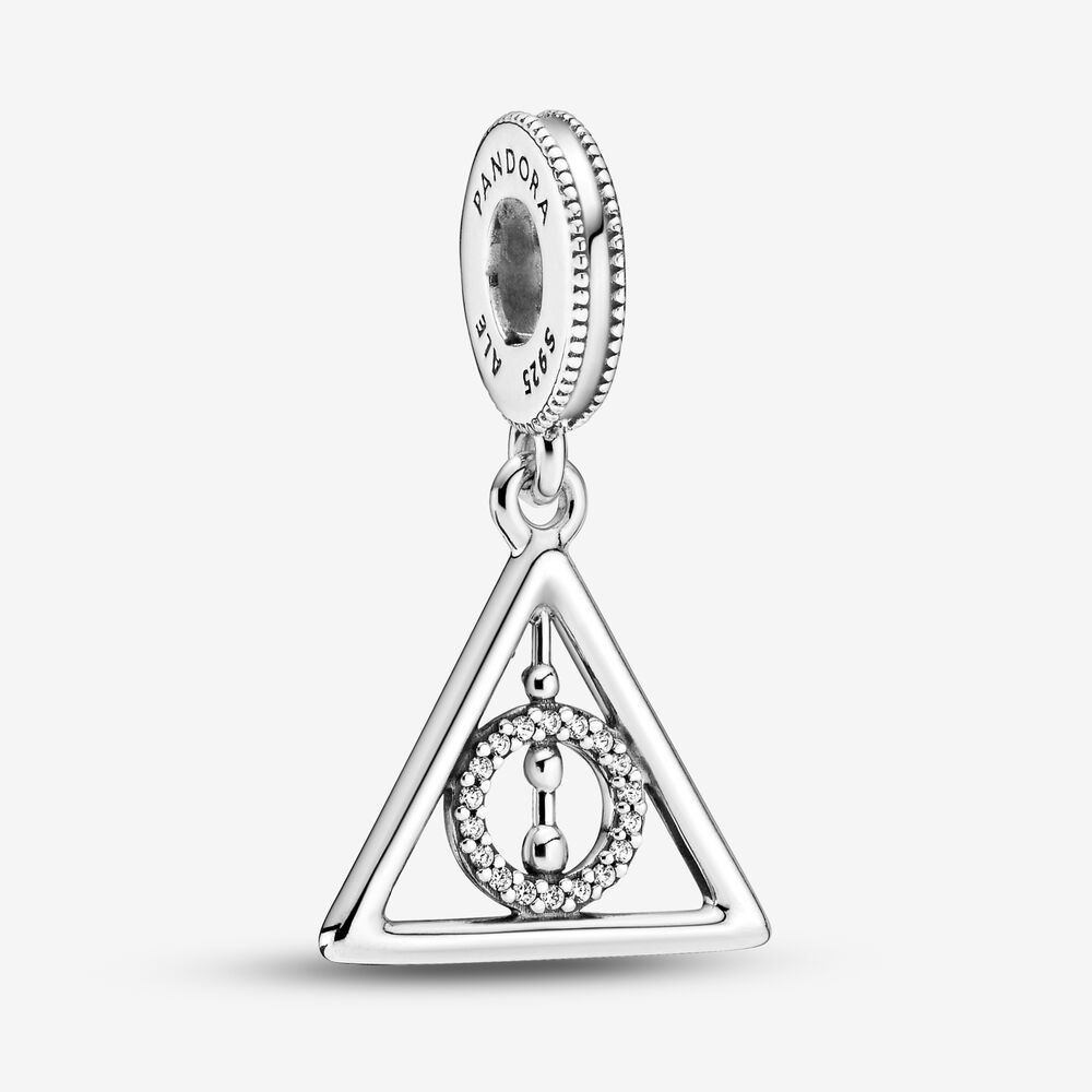 Harry Potter, Deathly Hallows Dangle Charm | Sterling silver ...