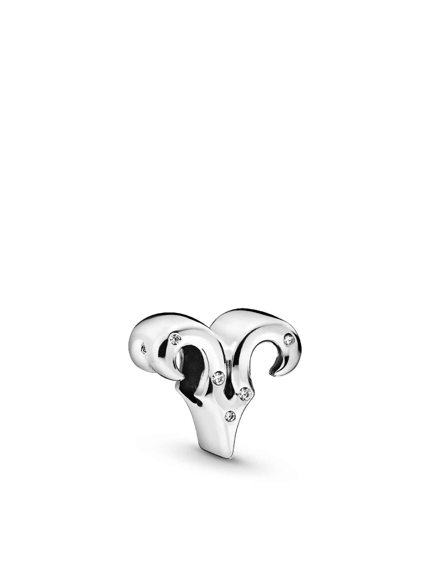 Женский шарм Pandora Sparkling Aries Zodiac Charm, цвет: Серебро — фото 1